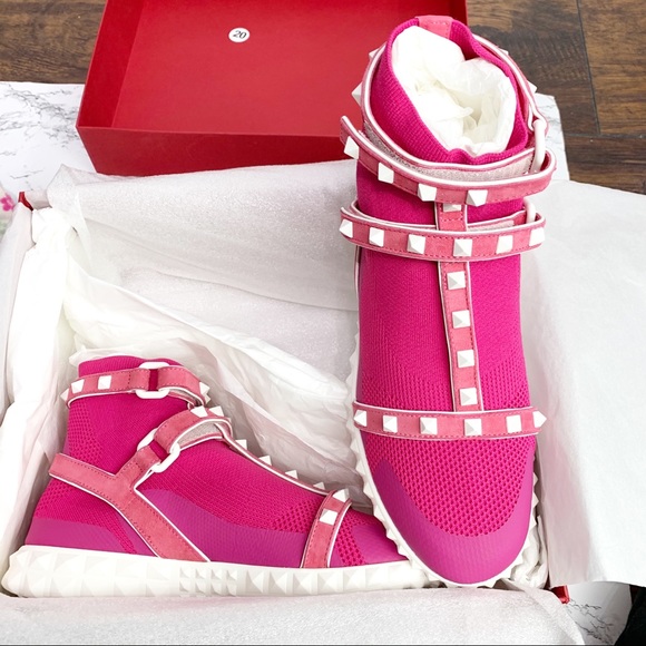 NWT Valentino Garavani Rockstud Caged Sock Sneaker - Picture 12 of 13